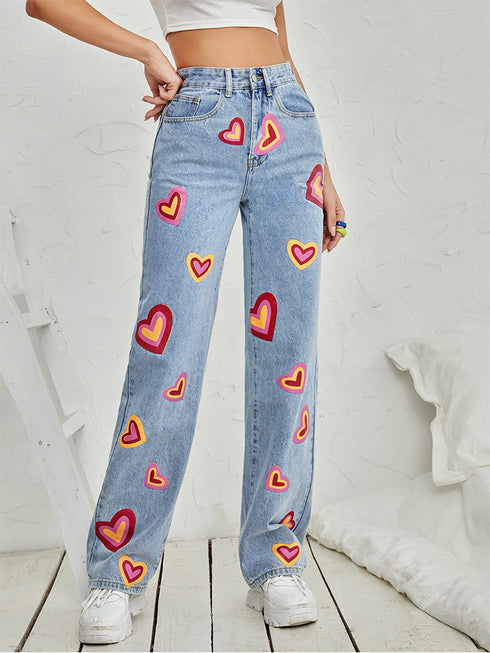 Street Jeans Women Straight Leg Trousers Brand - ROUTINE FASHION